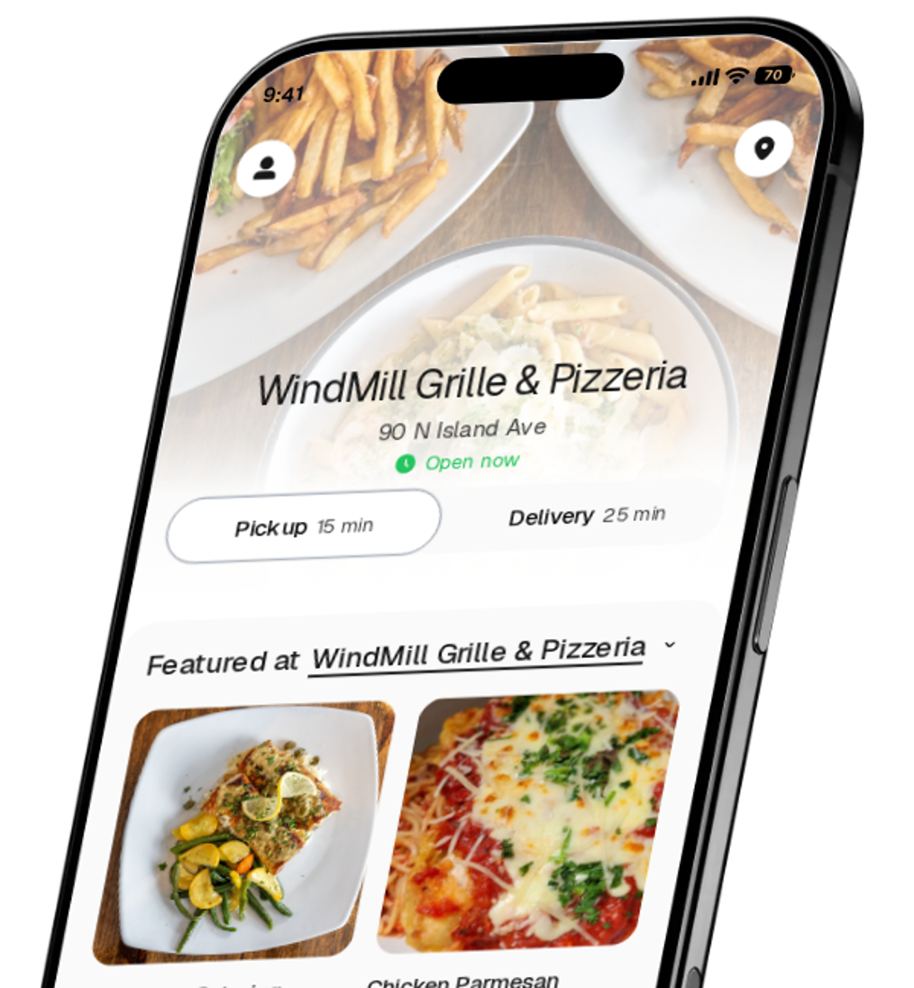 WindMill Grille & Pizzeria app preview